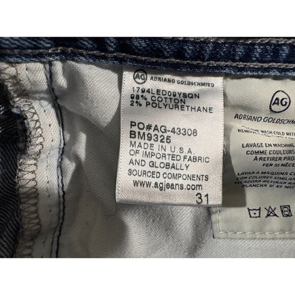 AG Adriano Goldschmied Light Wash Jeans Mens Modern Slim Straight Sz 31 USA - Picture 8 of 14